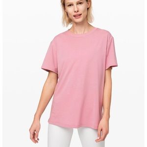 Lululemon All Yours Tee Pink Taupe- Size 6